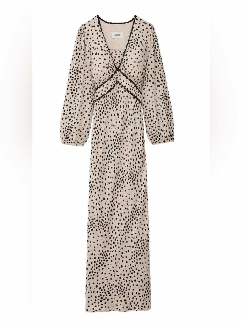 BA & SH DERVY MAXI DRESS CREAM AND BLACK SIZE 2 NWT